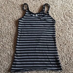 Old Navy Black and White Striped Tank Top